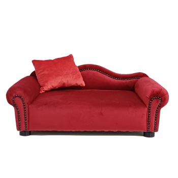 Bordowa kanapa sofa dla psa kota